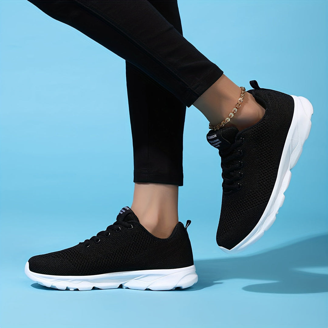 Lightweight Mesh Sneakers with Laces for Women