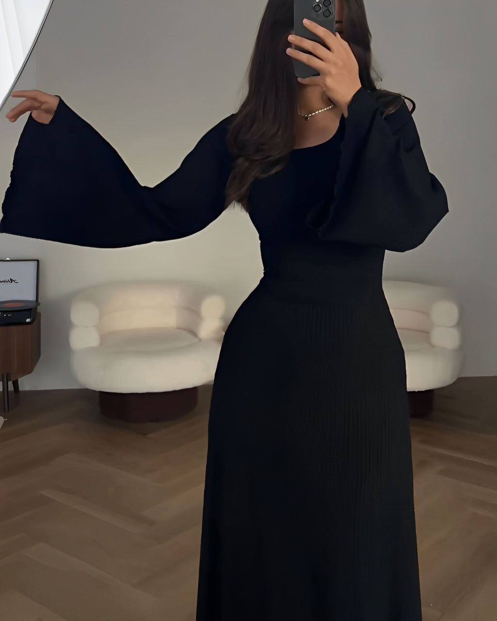 Nora | Elegante Gebreide Maxi Jurk