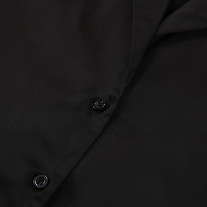 Luxe Dames Satijnen Pyjama Set Met Knopen En Wijde Broek