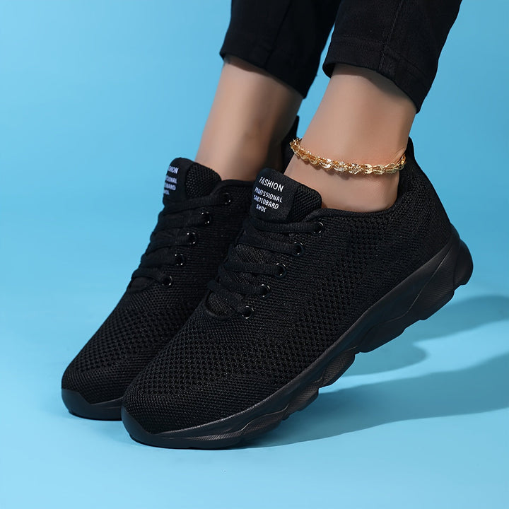 Lightweight Mesh Sneakers with Laces for Women