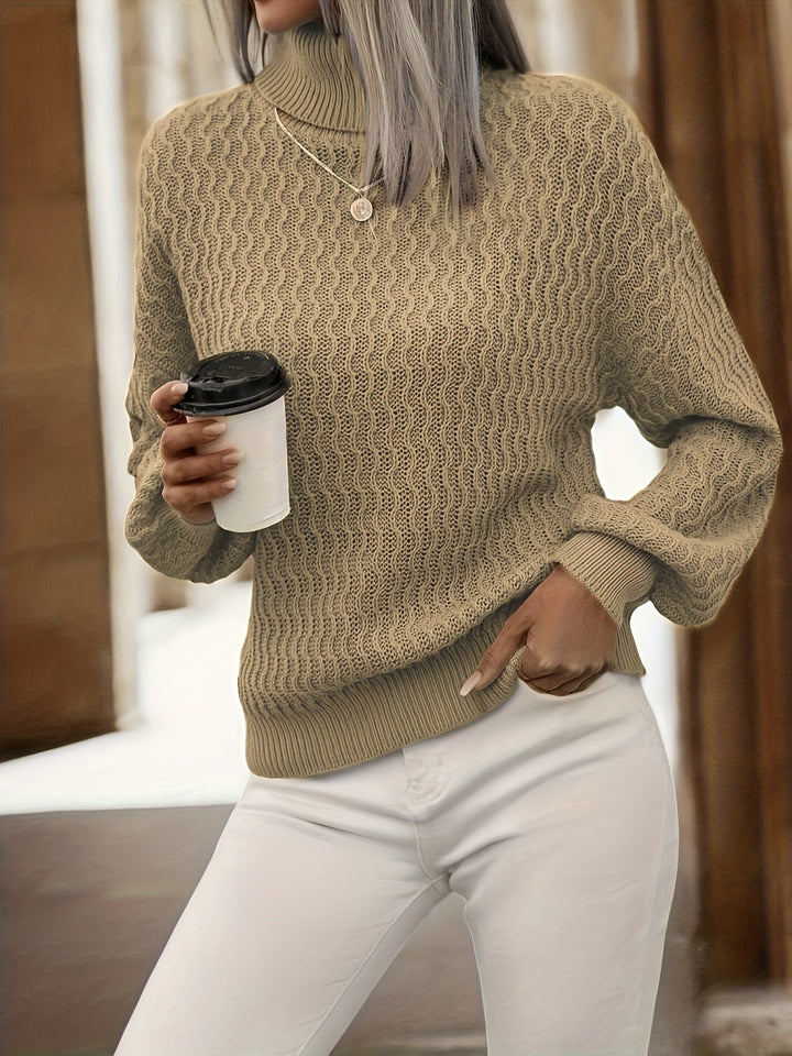 Winter Turtleneck for Women Knitted Sweater Soft and Warm