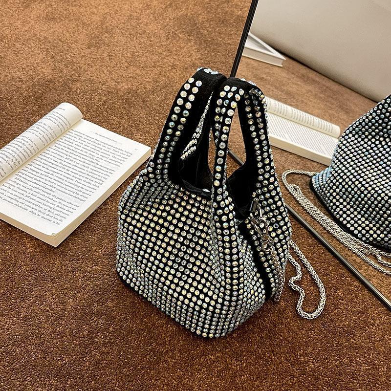 Lorelie | Glam Mini Bag met Strass en Schakelriem