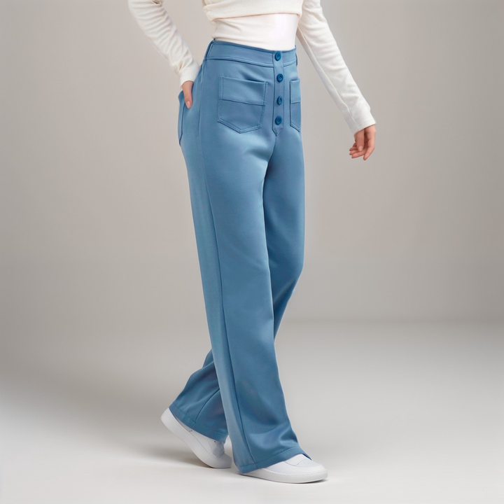 Elsa | Pantalon sculptant tendance taille haute élastique
