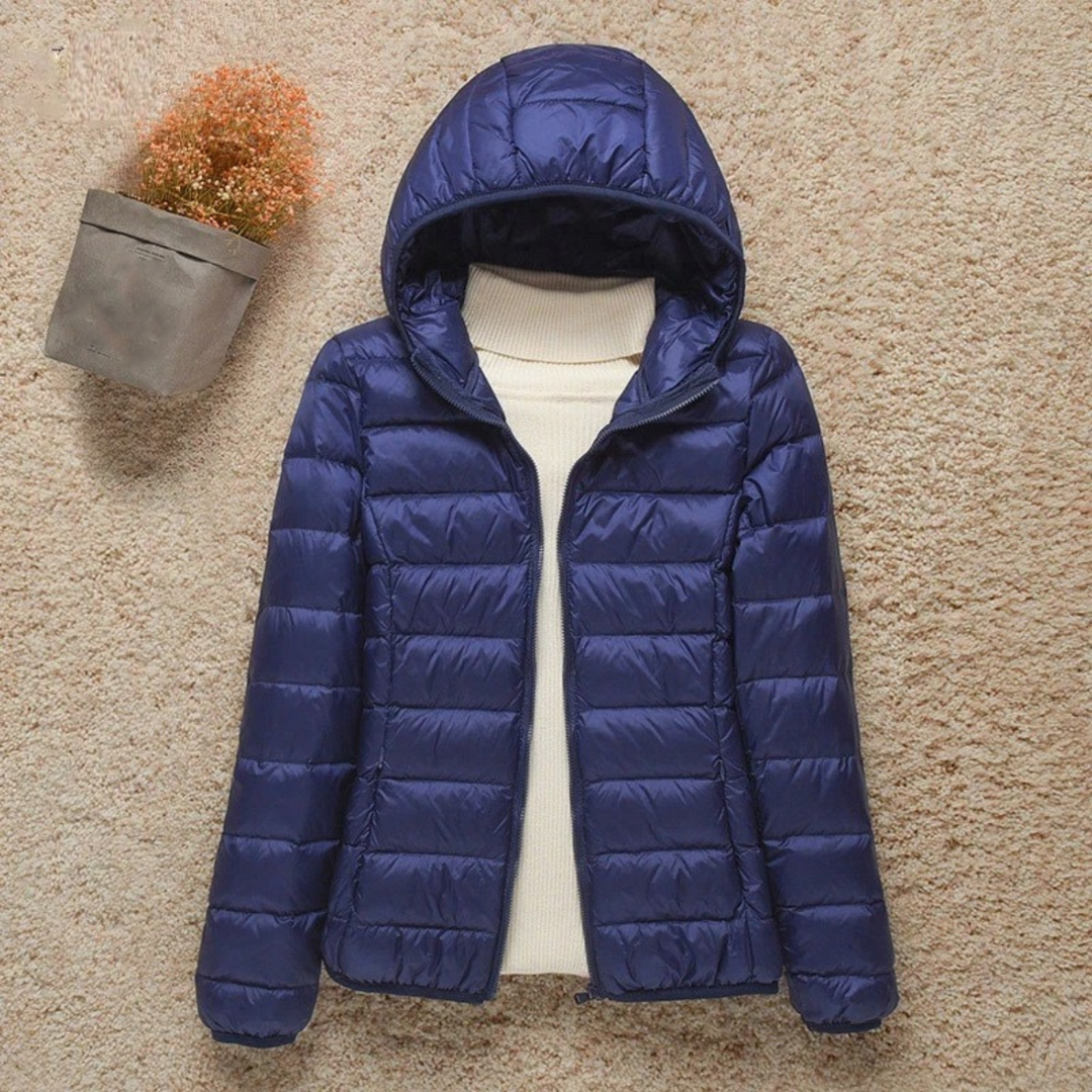 Veste matelassée légère et chaude pour femme avec capuche