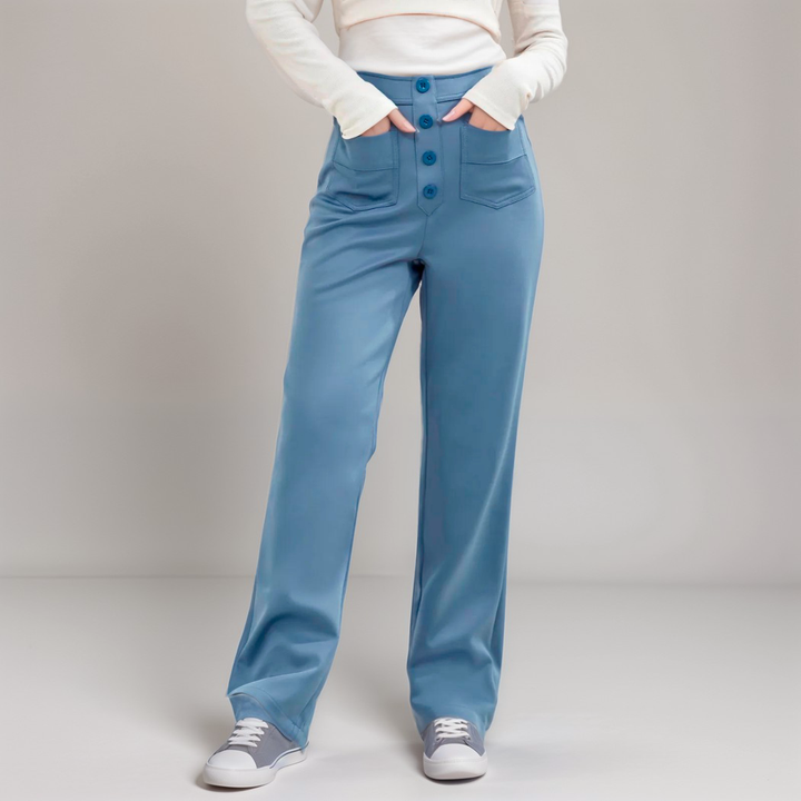 Elsa | Pantalon sculptant tendance taille haute élastique