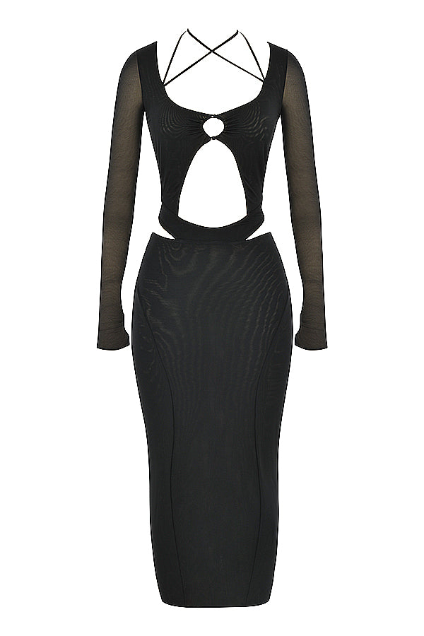 Herta | Bodycon Cut-Out Jurk met Lange Mouwen