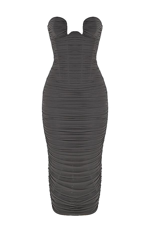 Heily | Strapless Bodycon Jurk met Ruches
