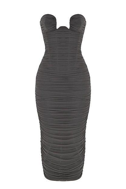 Heily | Strapless Bodycon Jurk met Ruches