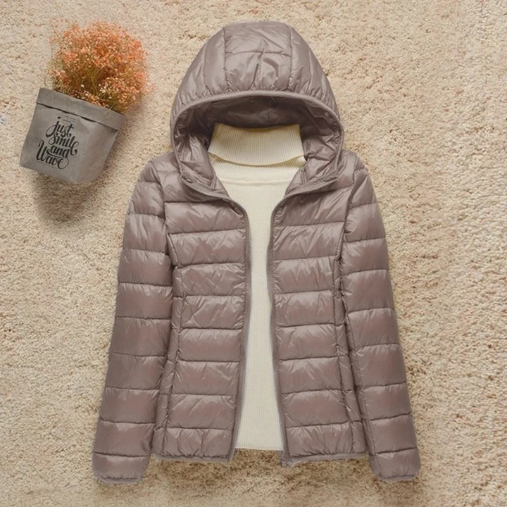 Veste matelassée légère et chaude pour femme avec capuche