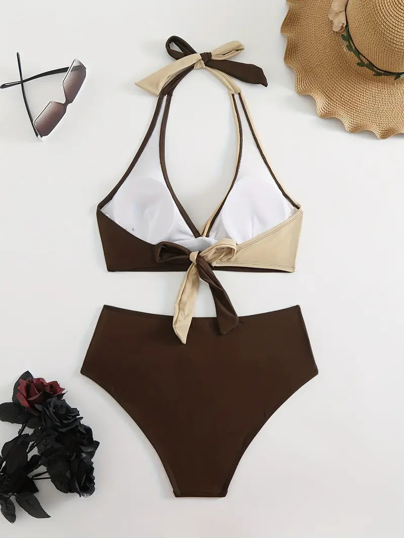 Roselyn | Tweekleurige Bikini Set