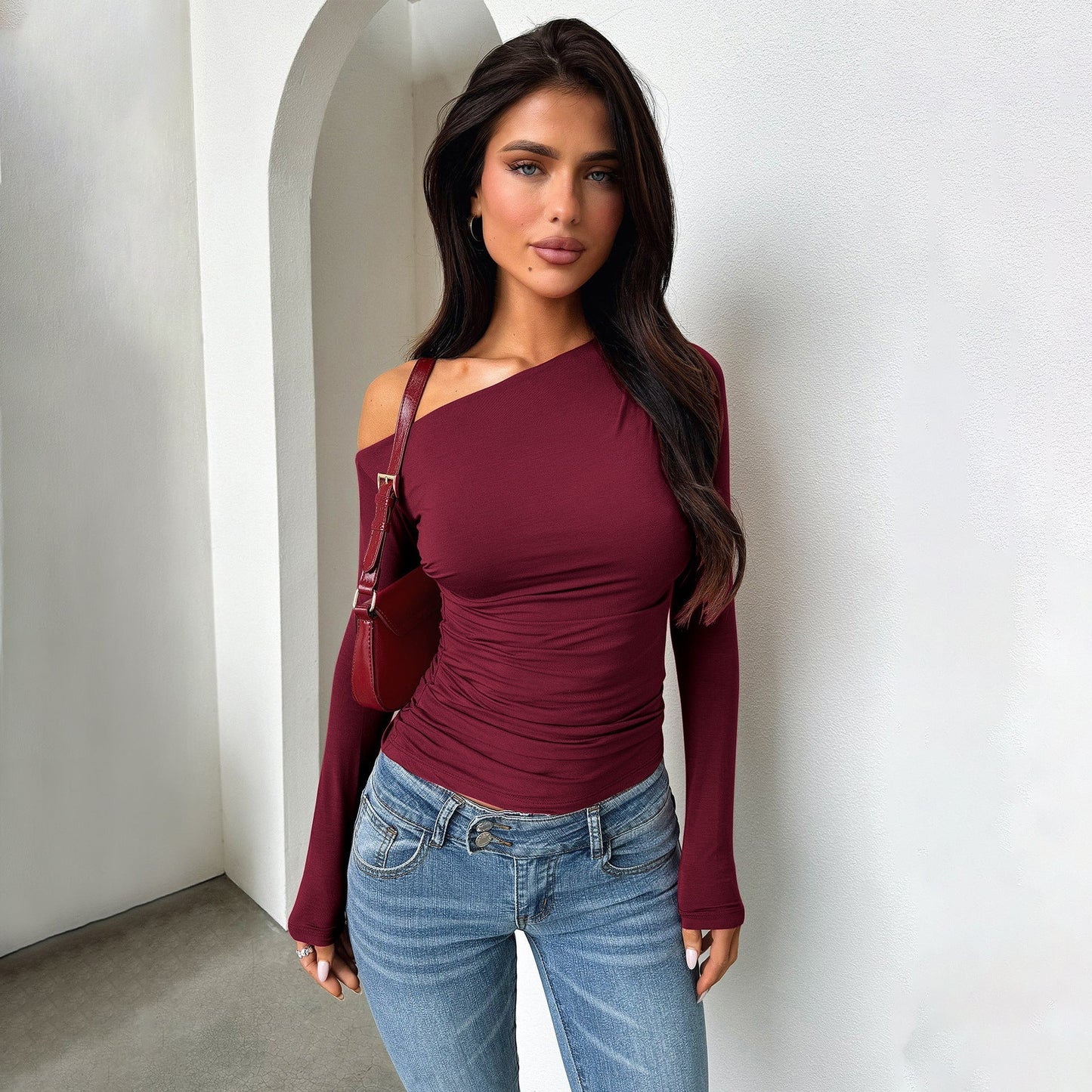 Lunetta | One-Shoulder Stretch Top