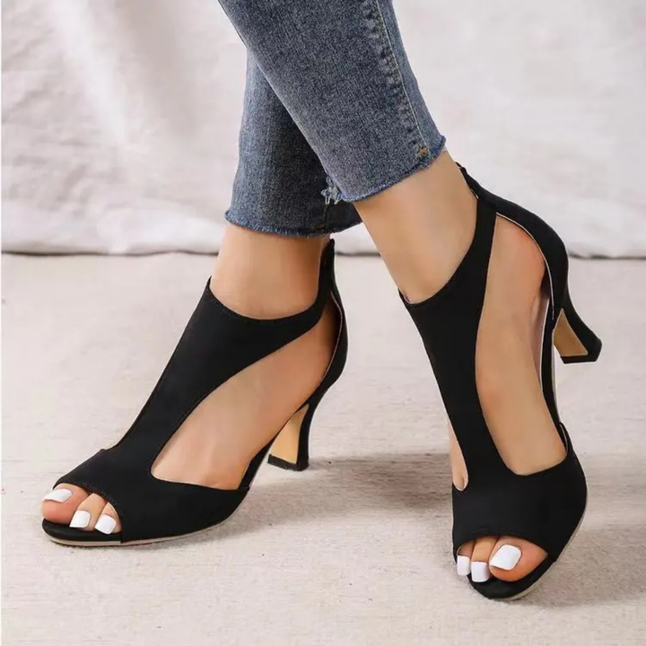 Women's Heels with Open Sides and Refined Fit