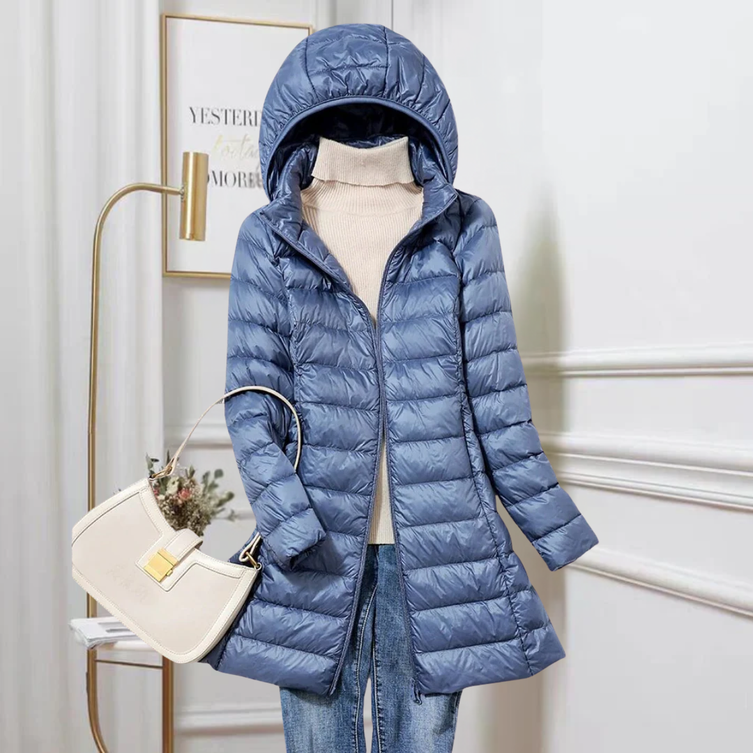 Women's Lightweight Quilted Puffer Jacket with Hood