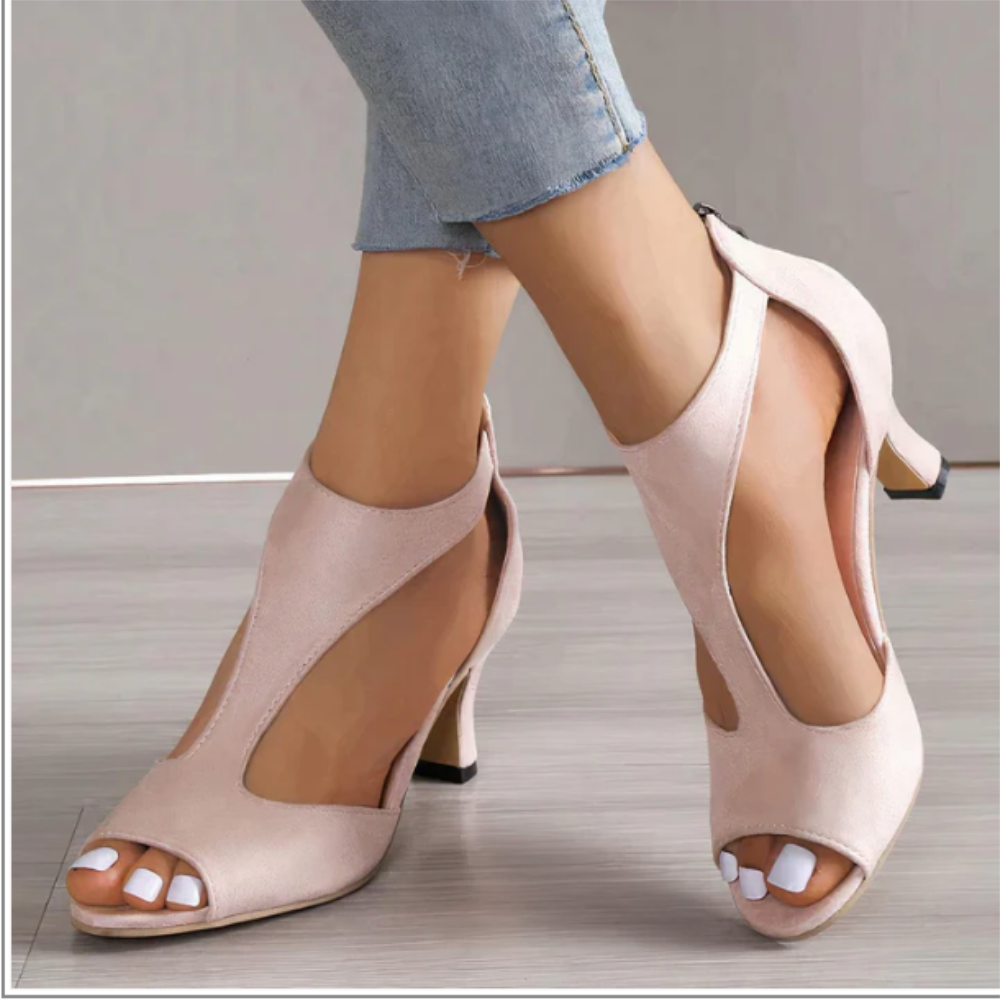 Women's Heels with Open Sides and Refined Fit