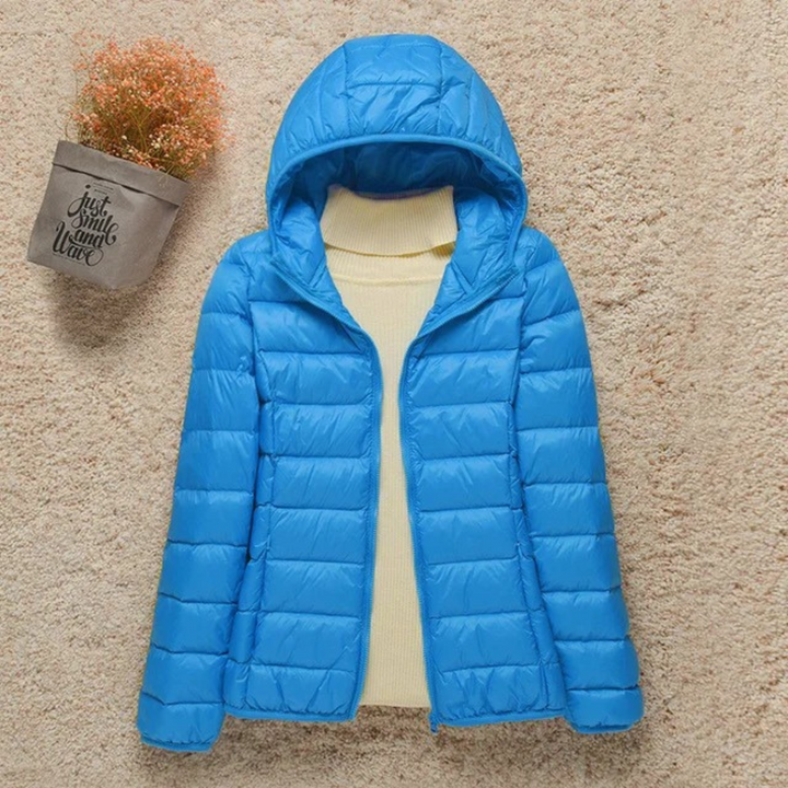 Veste matelassée légère et chaude pour femme avec capuche