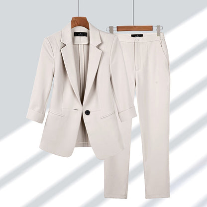 Chique Elegante Dames Blazer Set met Pantalon