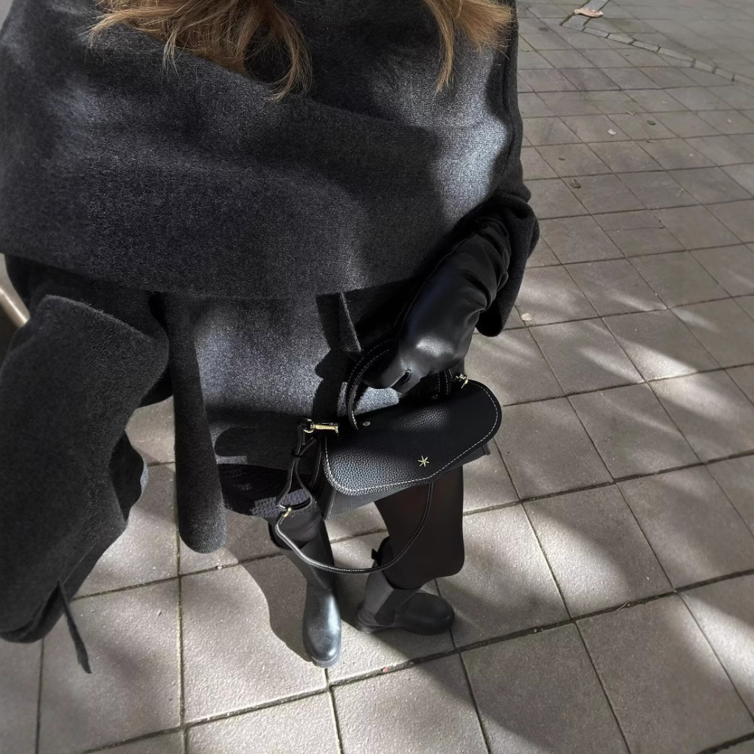Stylish Elegant Women's Cape Coat with Wide Sleeves