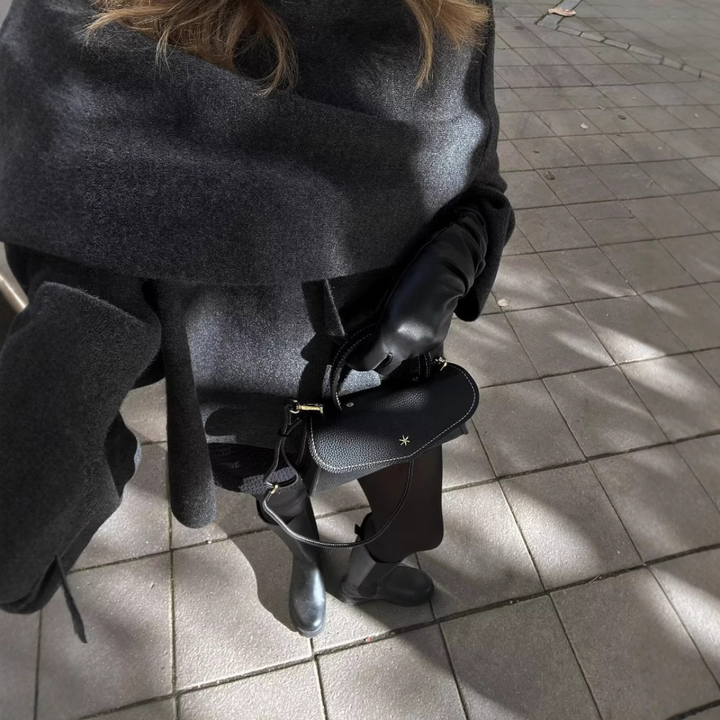 Stylish Elegant Women's Cape Coat with Wide Sleeves