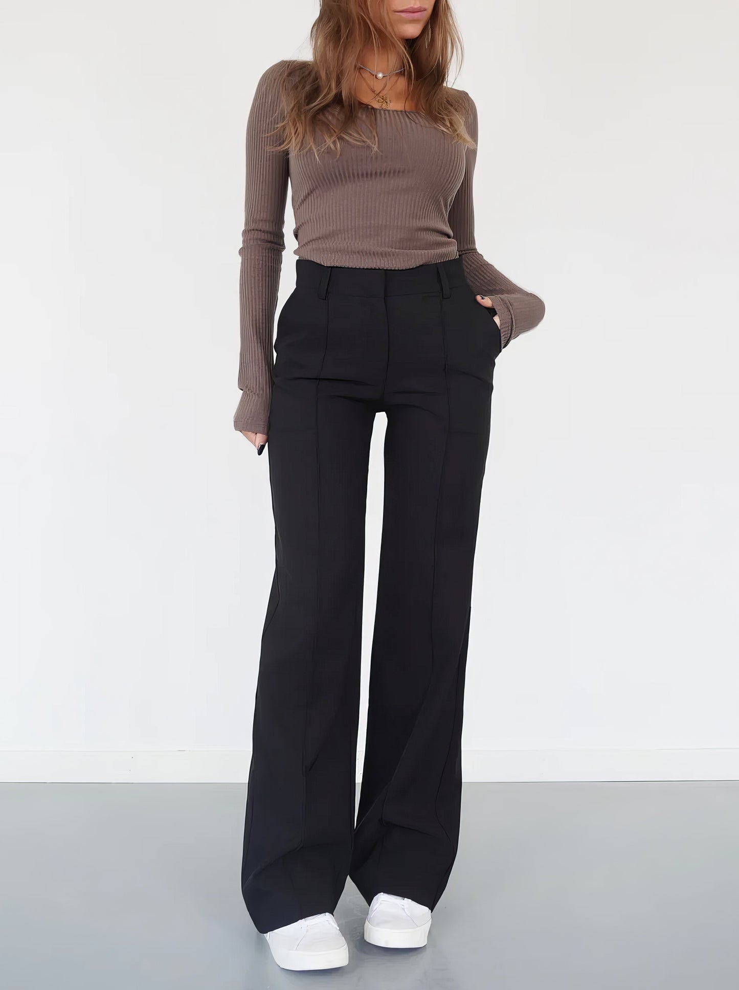 Arna | Elegante High-Waist Pantalon met Rechte Pijp