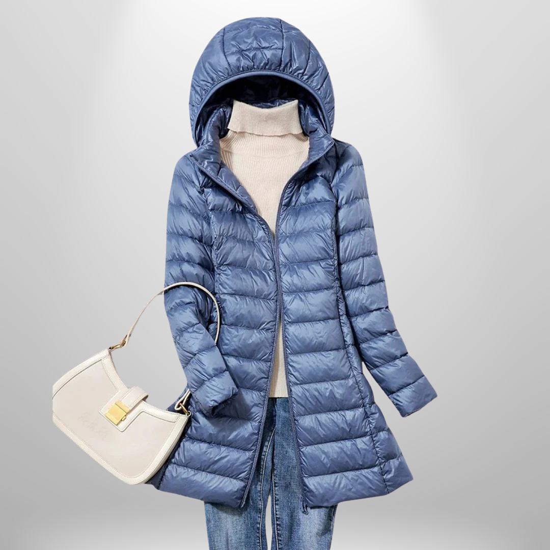 Women's Lightweight Quilted Puffer Jacket with Hood