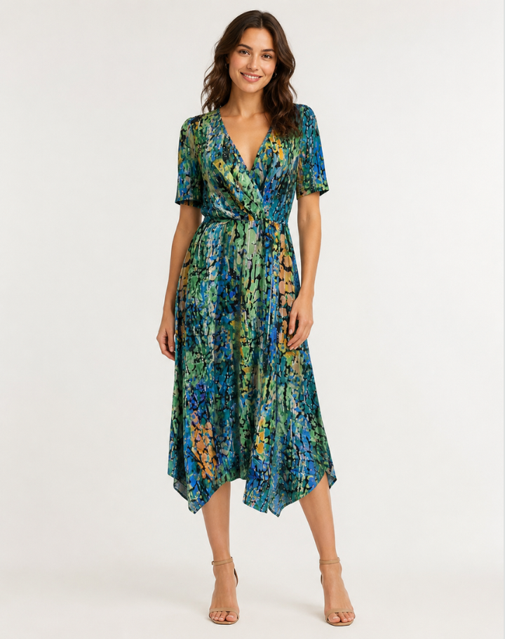 Theresia | Elegant Floral Dress with Flowy Fit