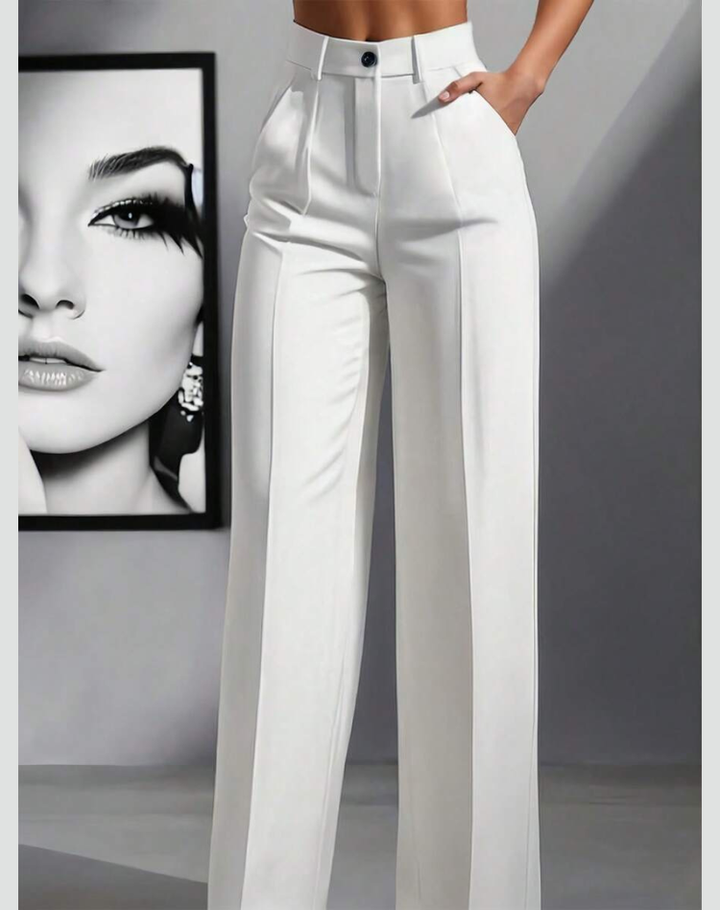 Pantalon taille haute élégant pour femmes avec jambes larges
