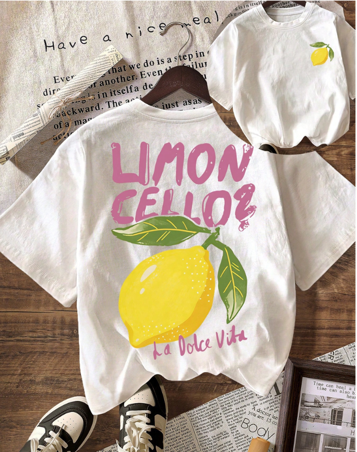 Casual Speels Dames T-shirt met Citroen Print