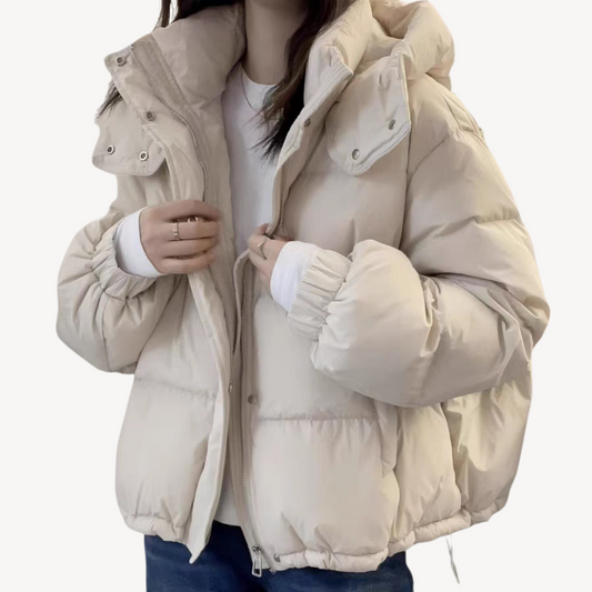 Trendy Warme Dames Puffer Jas met Capuchon