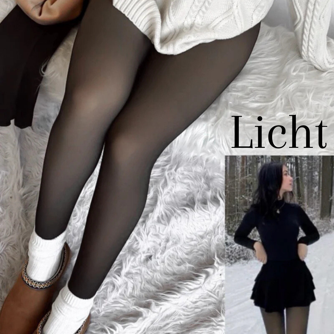 Legging d'hiver chaud en polaire pour femmes avec taille haute