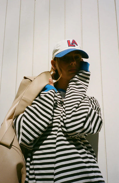 Oversized Winterse Dames Trui met Gestreept Patroon