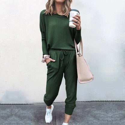 Zachte en comfortabele dames loungewear set met warme sweater