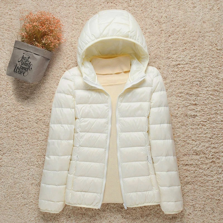 Veste matelassée légère et chaude pour femme avec capuche