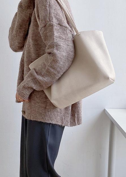 Elegante Ruime Leren Dames Shopper Tas