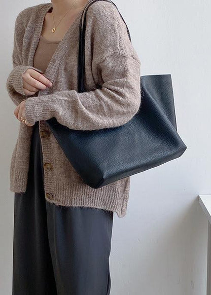 Elegante Ruime Leren Dames Shopper Tas