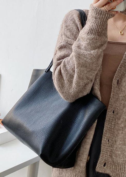 Elegante Ruime Leren Dames Shopper Tas
