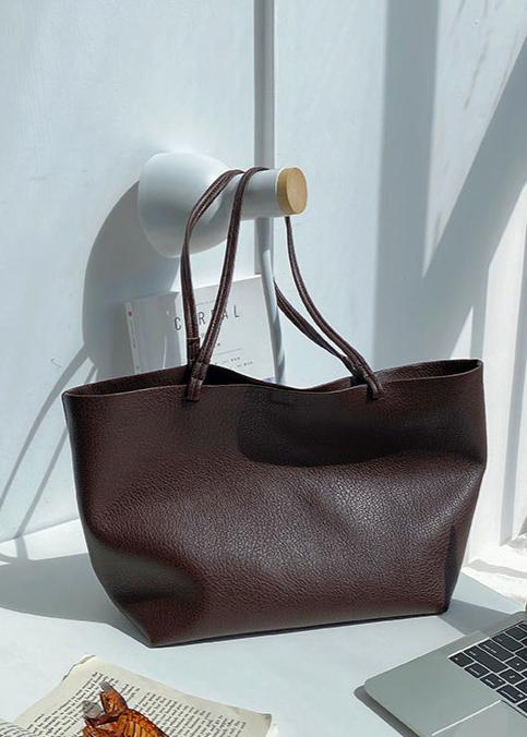 Elegante Ruime Leren Dames Shopper Tas