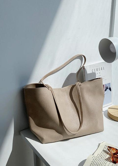 Elegante Ruime Leren Dames Shopper Tas