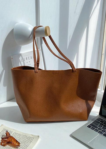 Elegante Ruime Leren Dames Shopper Tas