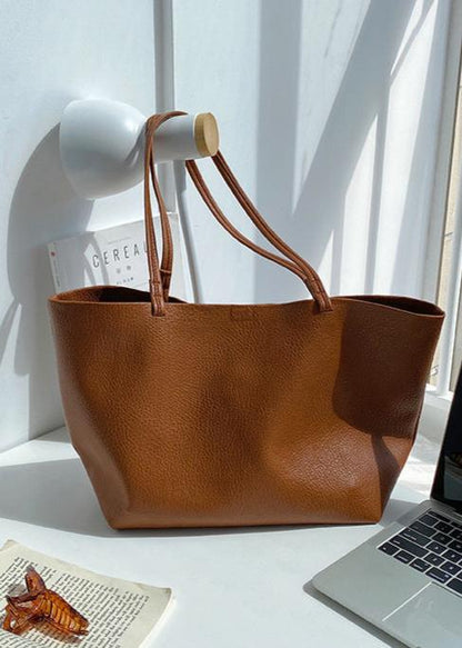 Elegante Ruime Leren Dames Shopper Tas