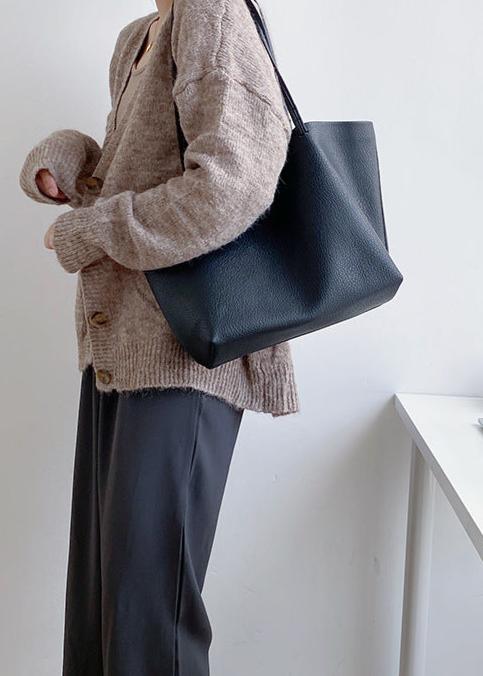 Elegante Ruime Leren Dames Shopper Tas