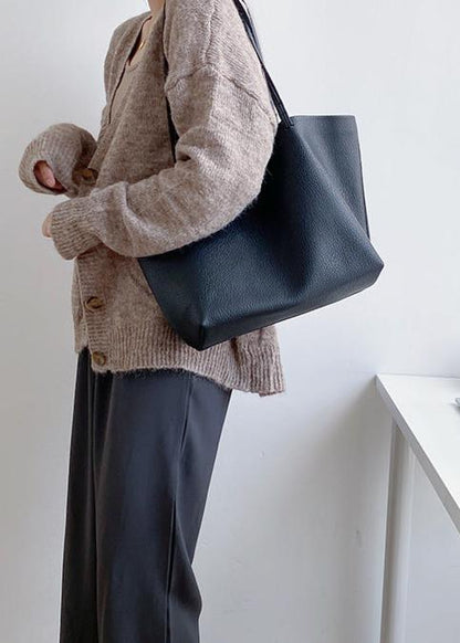 Elegante Ruime Leren Dames Shopper Tas