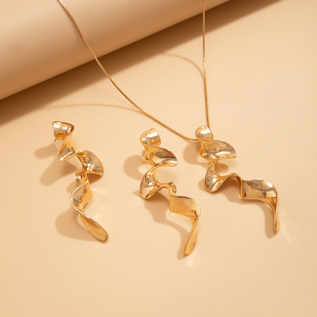 Spiral | Zestaw Naszyjnik i Kolczyki