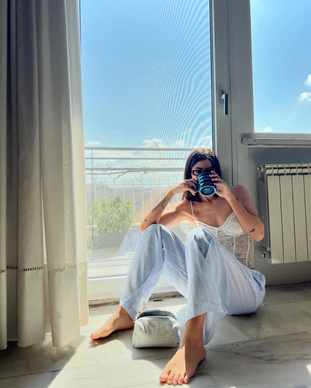 Kaara | Casual Gestreepte Loungebroek