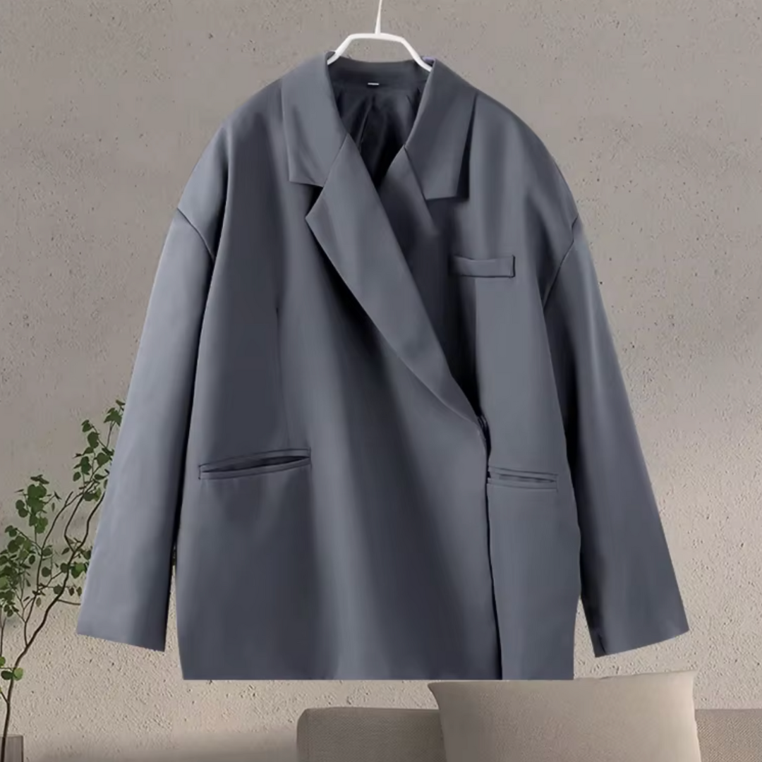Trendy Oversized Women's Blazer with Long Fit