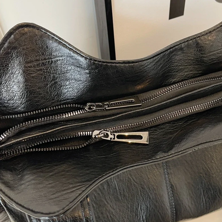 Stijlvolle Luxe Dames Schoudertas met Rits