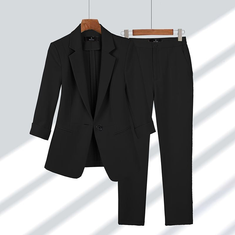 Chique Elegante Dames Blazer Set met Pantalon