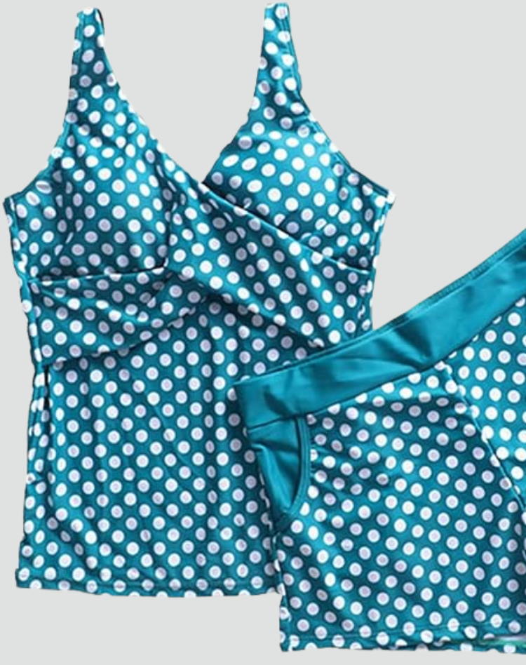 Maddie | Ensemble tankini à pois