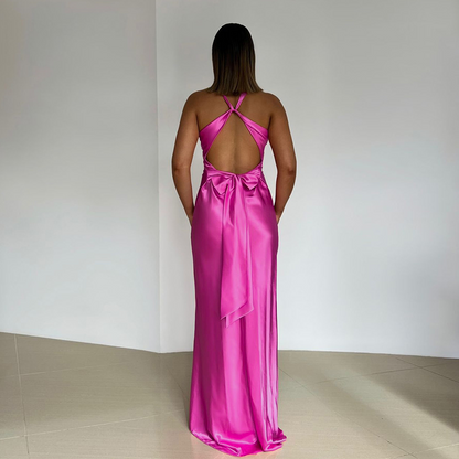 Lorie | Elegante Dames Mouwloze Avondjurk V-hals en Lange A-lijn