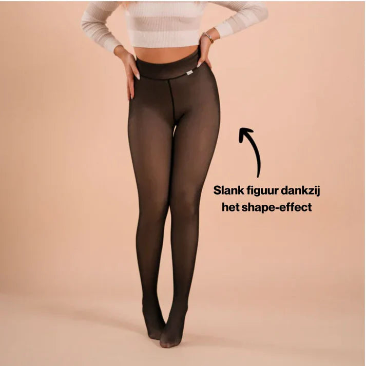 Legging d'hiver chaud en polaire pour femmes avec taille haute