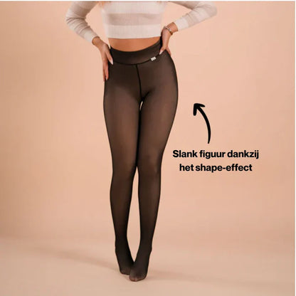 Dames Warme Fleece Winter Legging met Hoge Taille